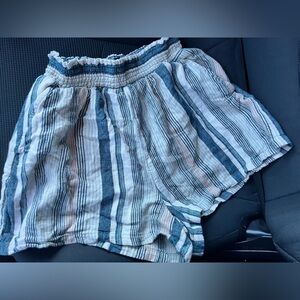 Universal Thread Striped Shorts - Blue and White